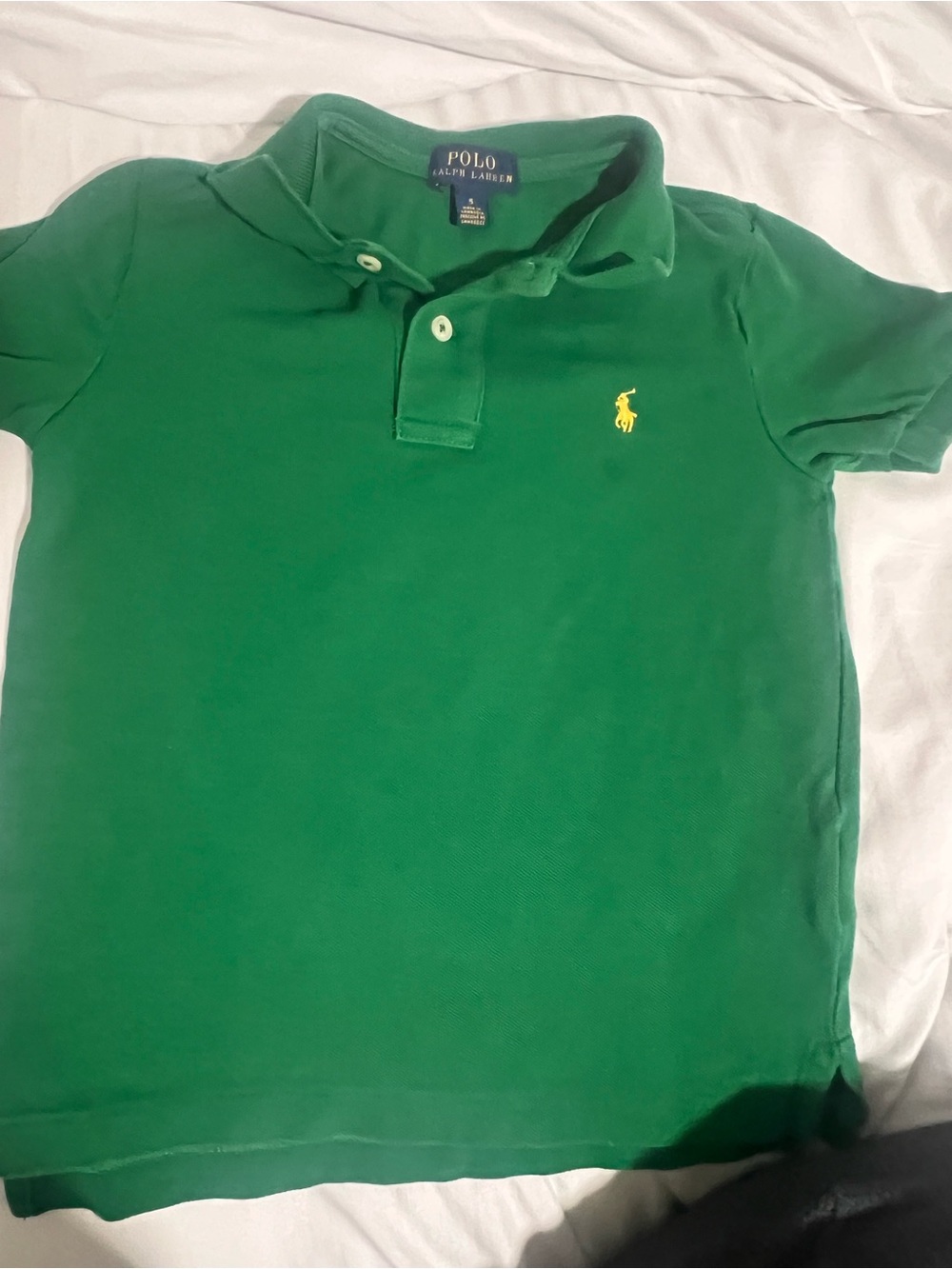 Polo by Ralph Lauren Green Boys' Polo with Yellow Pony Embroidery
